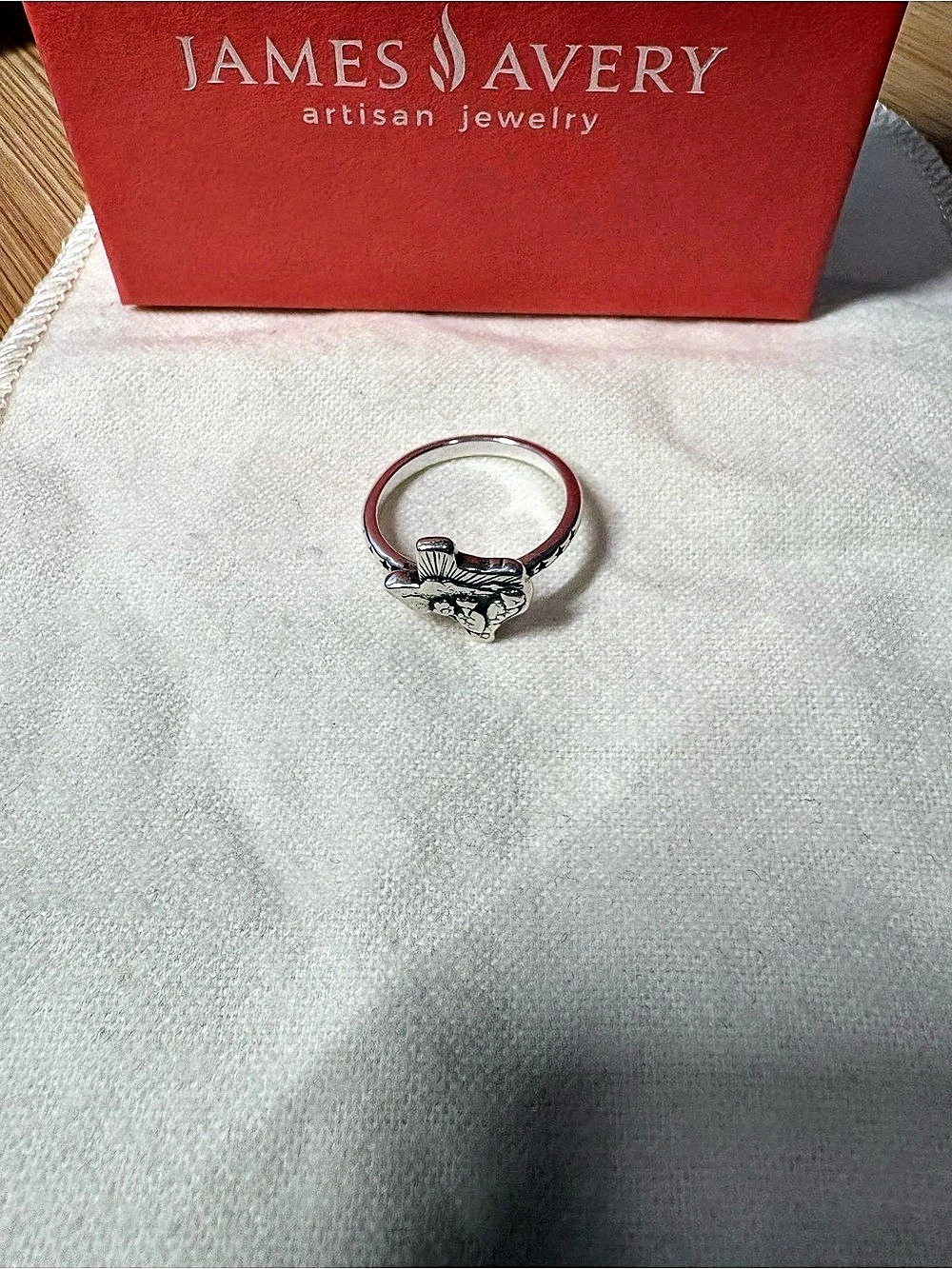 James Avery Texas Landscape Ring Silver